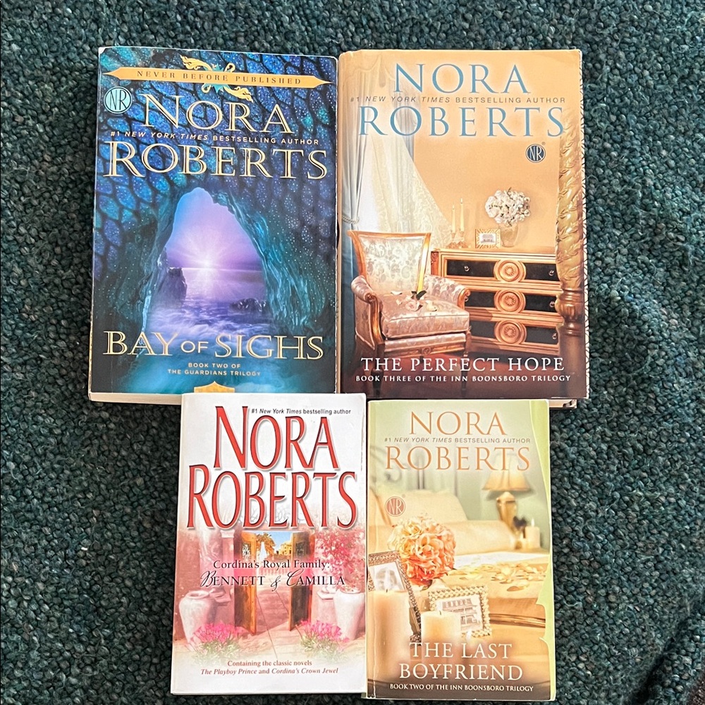 Author Nora Robert’s lot of 4 Book Collection - Multicolor Covers